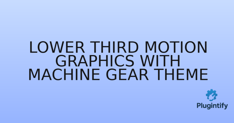 Read more about the article Lower Third Motion Graphics With Machine Gear Theme