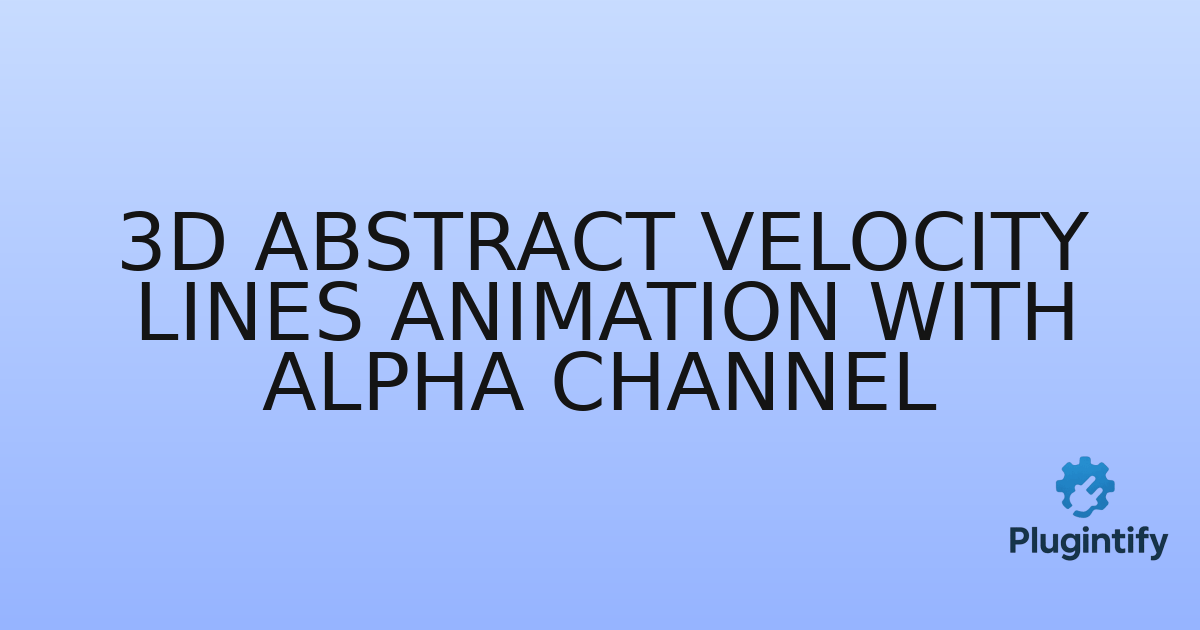 You are currently viewing 3D Abstract Velocity Lines Animation With Alpha Channel