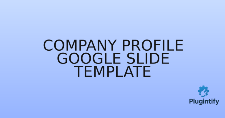 Read more about the article Company Profile Google Slide Template