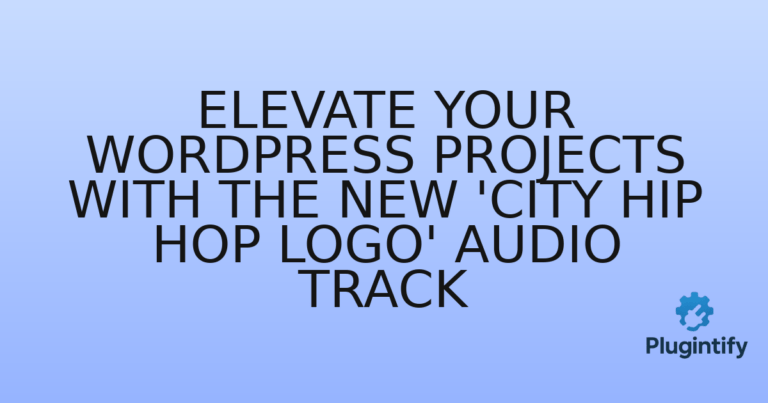 Read more about the article Elevate Your WordPress Projects with the New ‘City Hip Hop Logo’ Audio Track