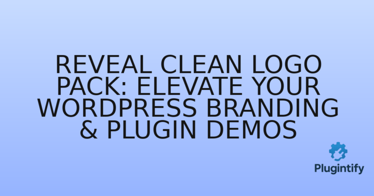 Read more about the article Reveal Clean Logo Pack: Elevate Your WordPress Branding & Plugin Demos