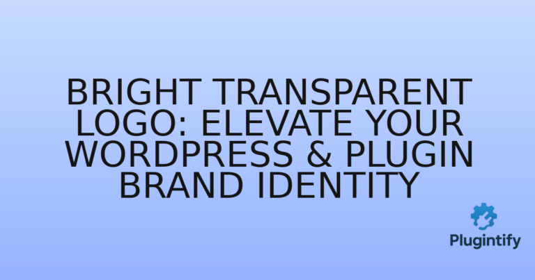 Read more about the article Bright Transparent Logo: Elevate Your WordPress & Plugin Brand Identity