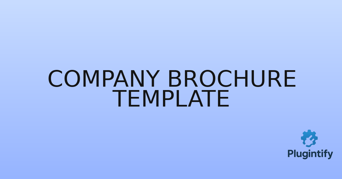 You are currently viewing Company Brochure Template