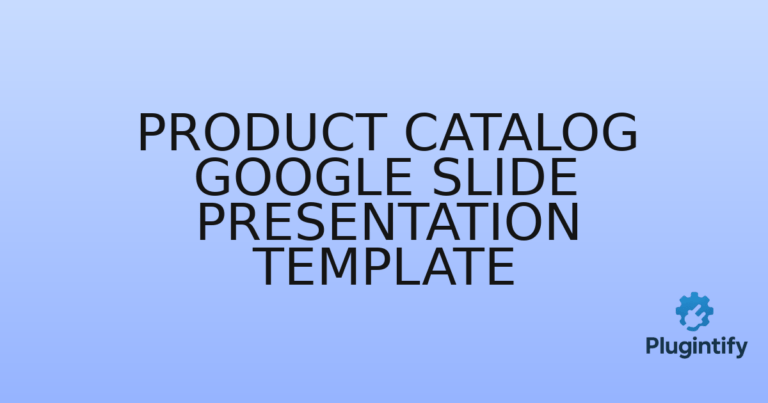 Read more about the article Product Catalog Google Slide Presentation Template