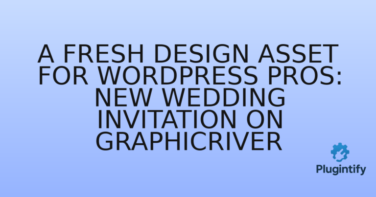 Read more about the article A Fresh Design Asset for WordPress Pros: New Wedding Invitation on Graphicriver