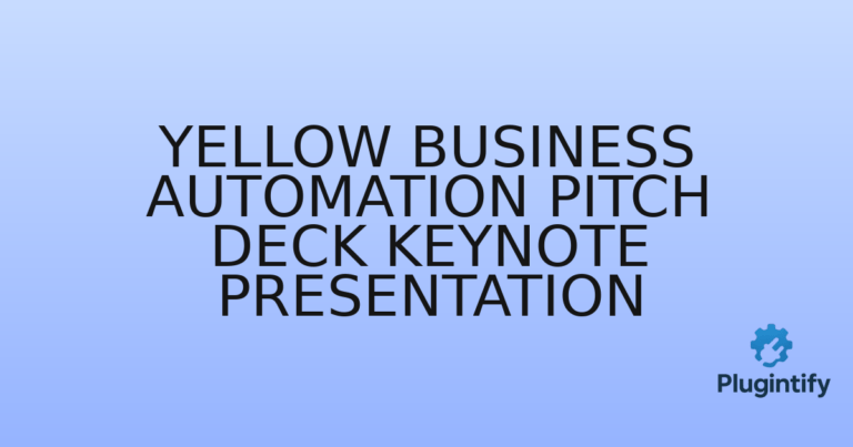 Read more about the article Yellow Business Automation Pitch Deck Keynote Presentation
