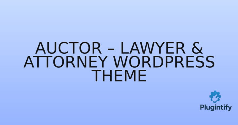Read more about the article Auctor – Lawyer & Attorney WordPress Theme