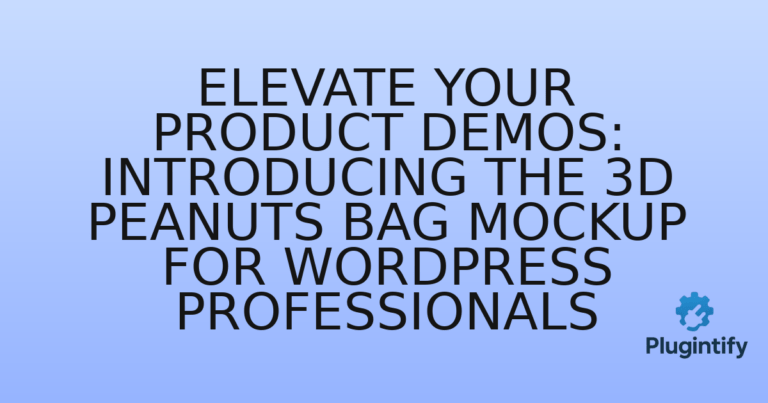 Read more about the article Elevate Your Product Demos: Introducing the 3D Peanuts Bag Mockup for WordPress Professionals