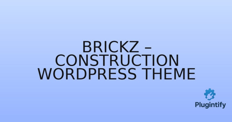Read more about the article Brickz – Construction WordPress Theme