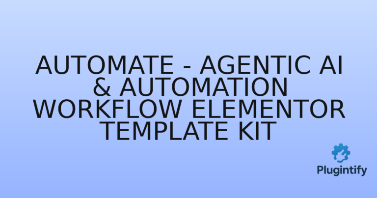 Read more about the article Automate – Agentic AI & Automation Workflow Elementor Template Kit