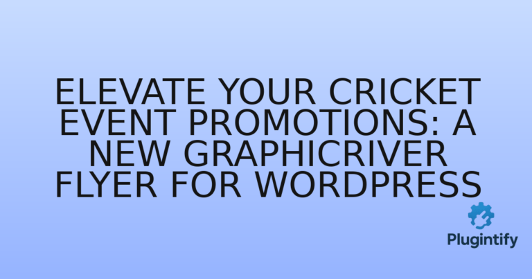 Read more about the article Elevate Your Cricket Event Promotions: A New GraphicRiver Flyer for WordPress