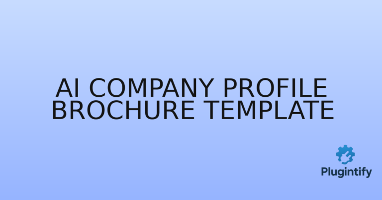Read more about the article AI Company Profile Brochure Template