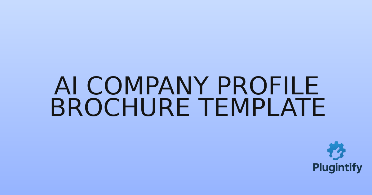 You are currently viewing AI Company Profile Brochure Template