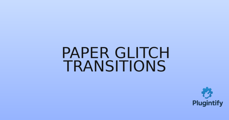 Read more about the article Paper Glitch Transitions