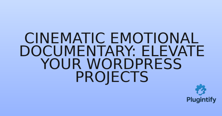 Read more about the article Cinematic Emotional Documentary: Elevate Your WordPress Projects