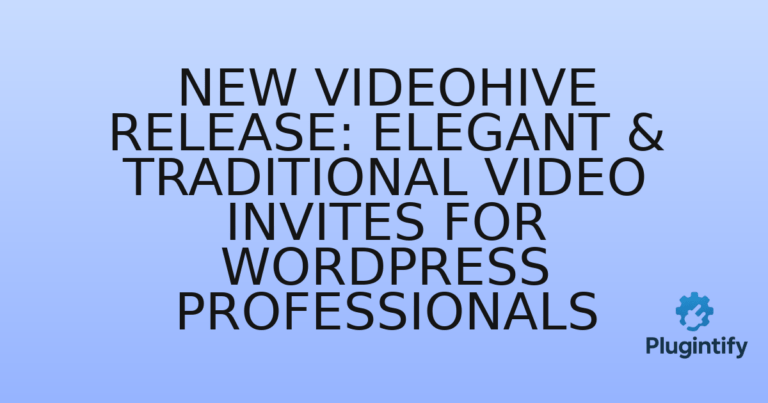 Read more about the article New VideoHive Release: Elegant & Traditional Video Invites for WordPress Professionals