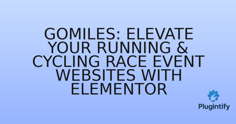 Read more about the article GoMiles: Elevate Your Running & Cycling Race Event Websites with Elementor