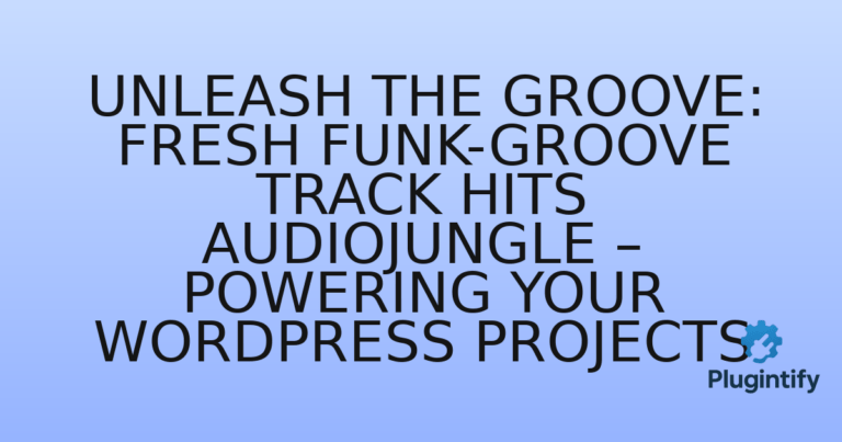 Read more about the article Unleash the Groove: Fresh Funk-Groove Track Hits AudioJungle – Powering Your WordPress Projects