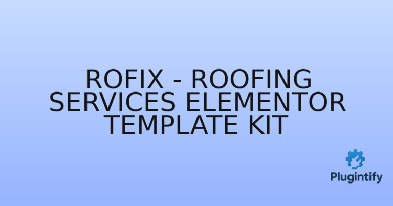 Read more about the article Rofix – Roofing Services Elementor Template Kit