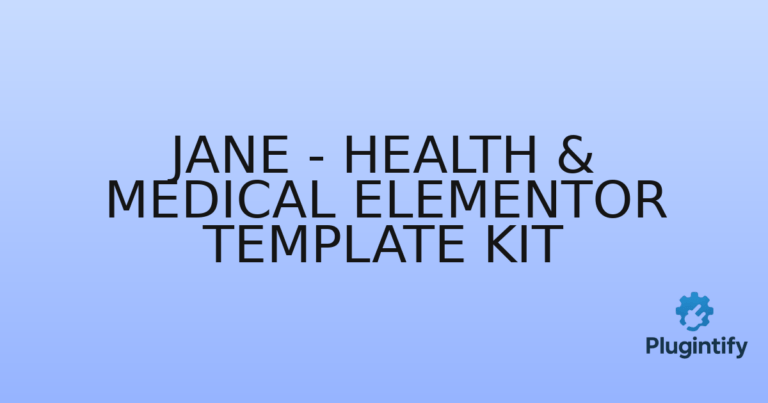 Read more about the article Jane – Health & Medical Elementor Template Kit