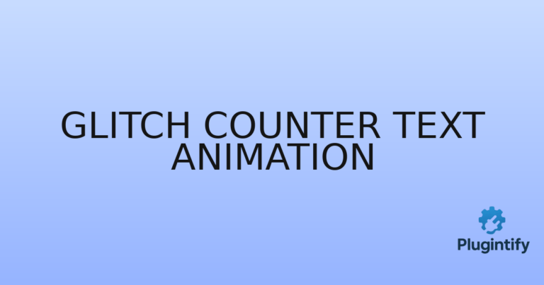 Read more about the article Glitch Counter Text Animation