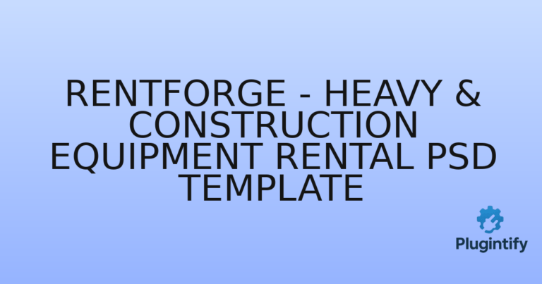 Read more about the article RentForge – Heavy & Construction Equipment Rental PSD Template