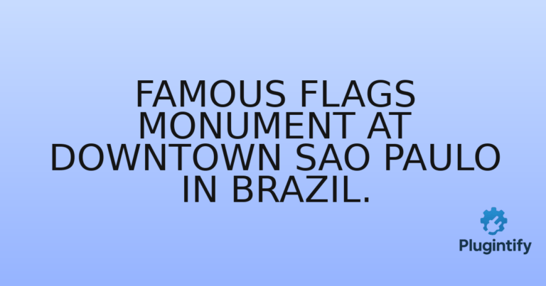 Read more about the article Famous Flags Monument at downtown Sao Paulo in Brazil.