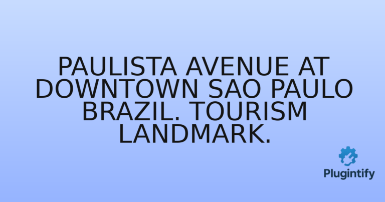 Read more about the article Paulista Avenue at downtown Sao Paulo Brazil. Tourism landmark.