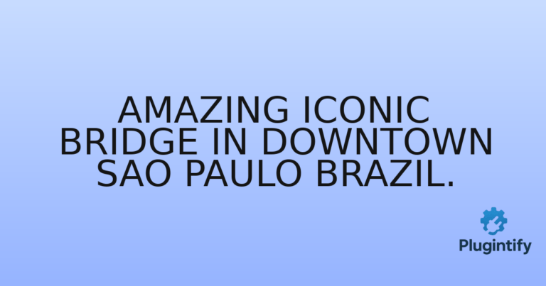 Read more about the article Amazing Iconic Bridge In Downtown Sao Paulo Brazil.