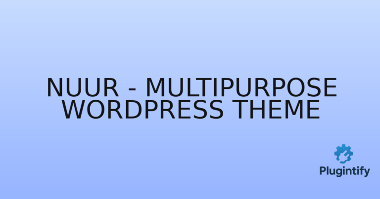 Read more about the article Nuur – Multipurpose WordPress Theme