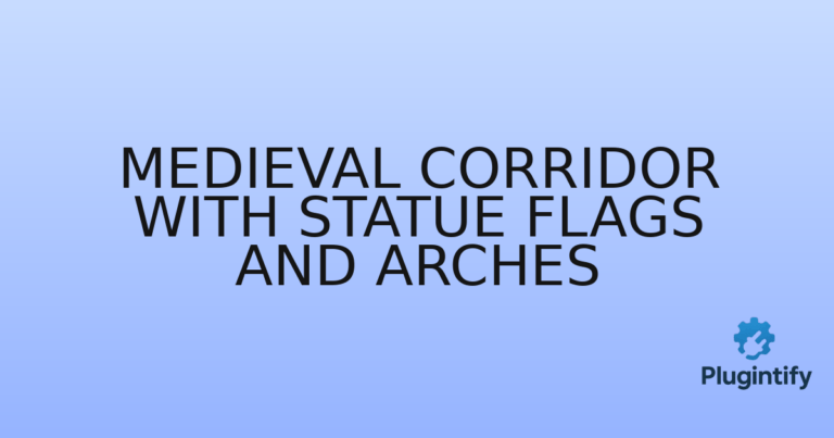 Read more about the article Medieval Corridor with Statue Flags and Arches