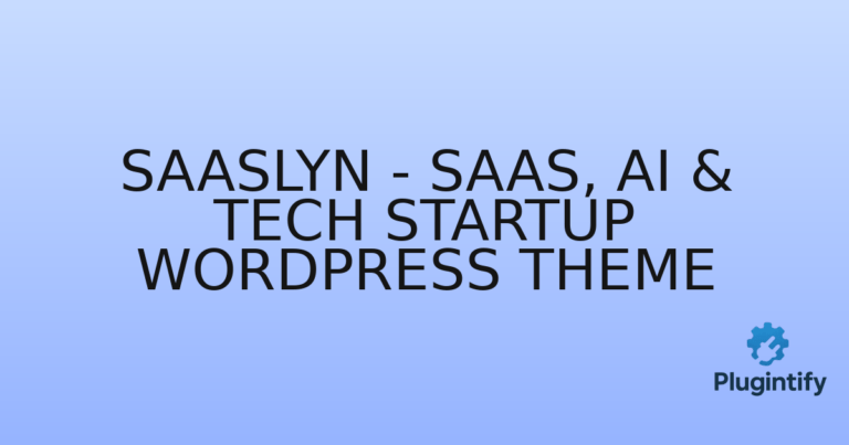 Read more about the article Saaslyn – Saas, AI & Tech Startup WordPress Theme
