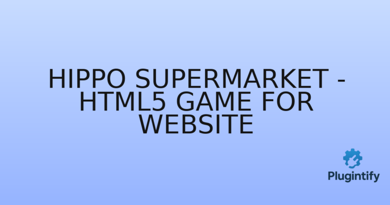 Read more about the article Hippo Supermarket – Html5 Game For Website
