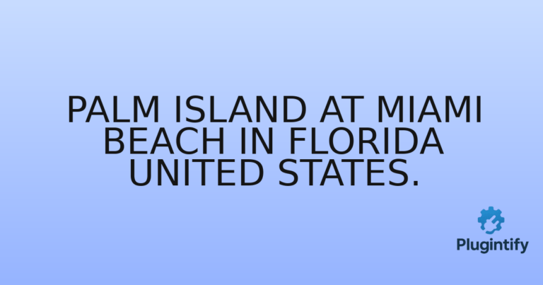 Read more about the article Palm Island At Miami Beach In Florida United States.