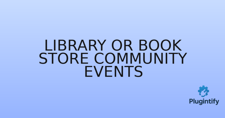 Read more about the article Library or Book Store Community Events