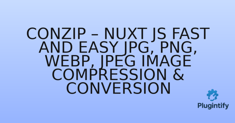 Read more about the article ConZip – Nuxt Js Fast and Easy JPG, PNG, WebP, JPEG Image Compression & Conversion