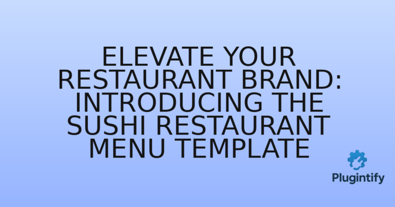 Read more about the article Elevate Your Restaurant Brand: Introducing the Sushi Restaurant Menu Template