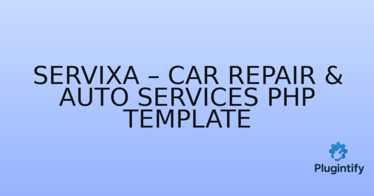 Read more about the article Servixa – Car Repair & Auto Services PHP Template