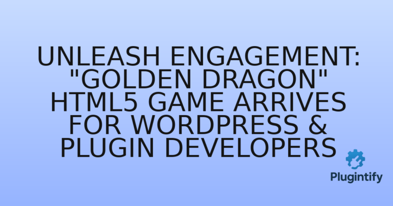 Read more about the article Unleash Engagement: “Golden Dragon” HTML5 Game Arrives for WordPress & Plugin Developers