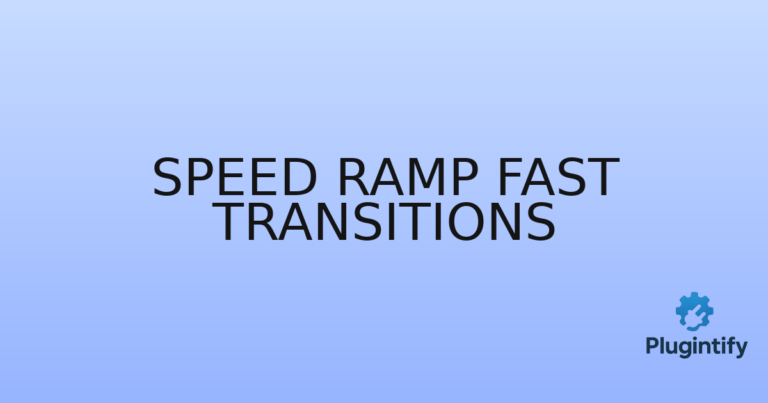 Read more about the article Speed Ramp Fast Transitions