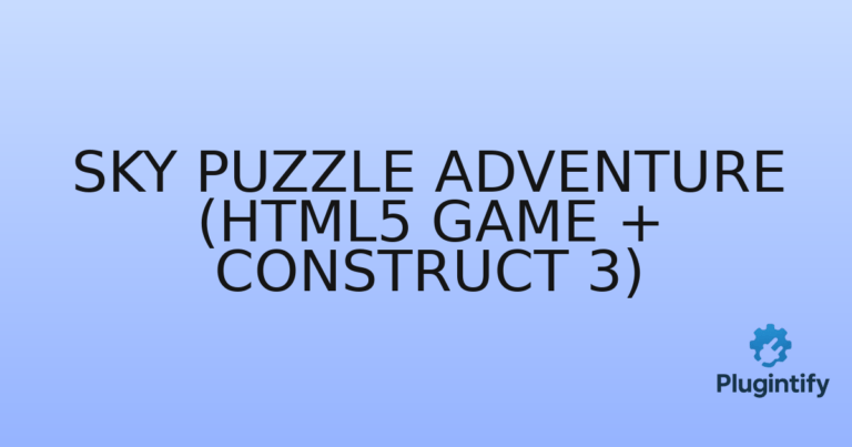 Read more about the article Sky Puzzle Adventure (HTML5 Game + Construct 3)