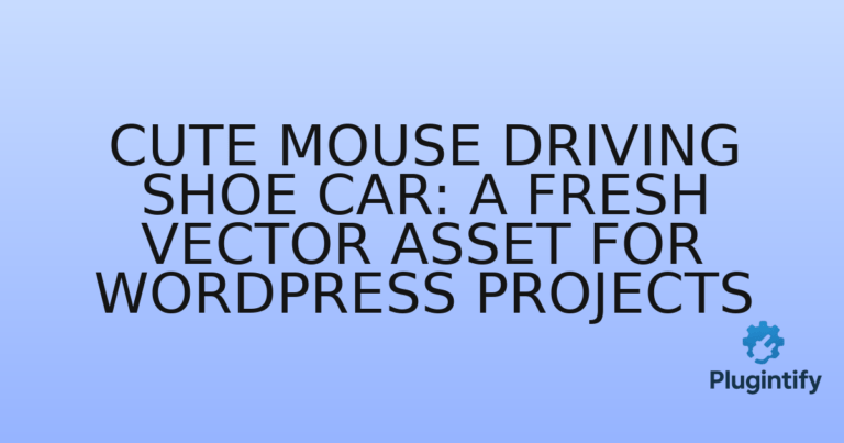Read more about the article Cute Mouse Driving Shoe Car: A Fresh Vector Asset for WordPress Projects