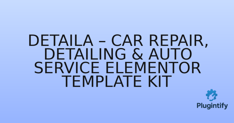 Read more about the article Detaila – Car Repair, Detailing & Auto Service Elementor Template Kit
