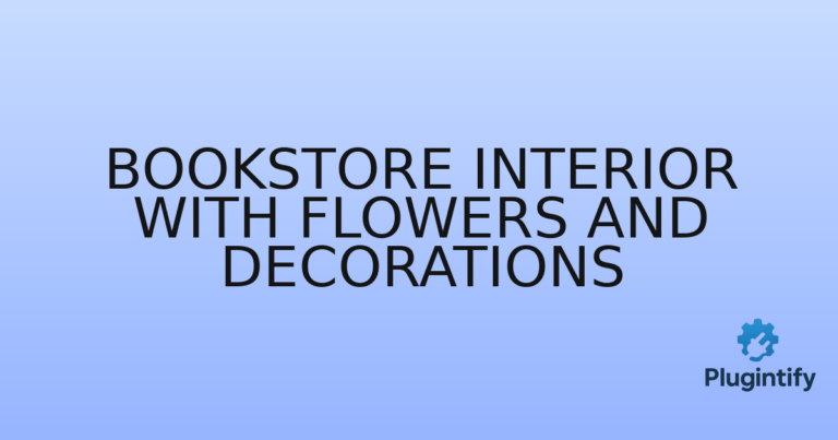Read more about the article Bookstore Interior with Flowers and Decorations