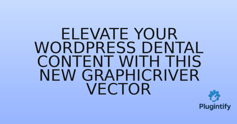 Read more about the article Elevate Your WordPress Dental Content with This New Graphicriver Vector