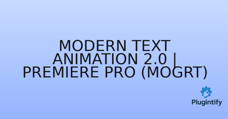 Read more about the article Modern Text Animation 2.0 | Premiere Pro (MOGRT)