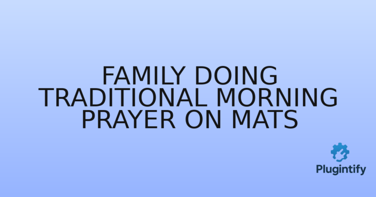 Read more about the article Family Doing Traditional Morning Prayer on Mats