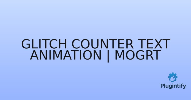 Read more about the article Glitch Counter Text Animation | MOGRT