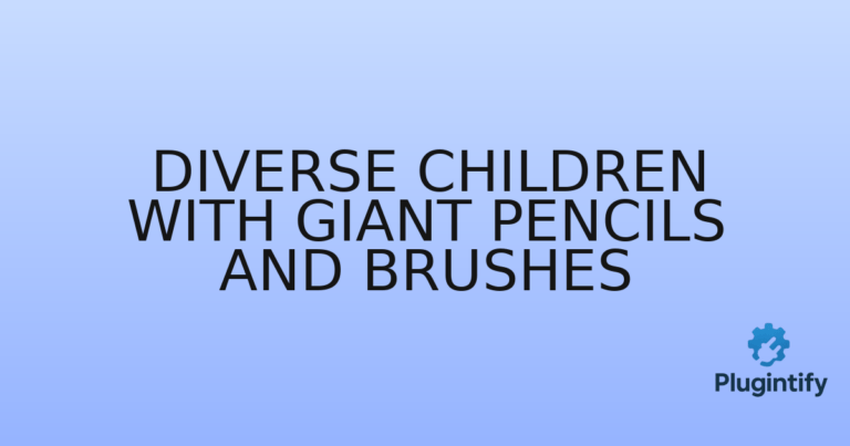 Read more about the article Diverse Children with Giant Pencils and Brushes