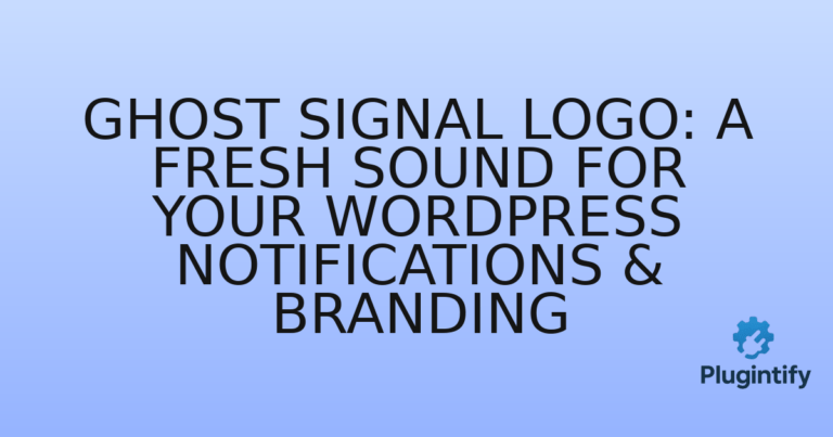 Read more about the article Ghost Signal Logo: A Fresh Sound for Your WordPress Notifications & Branding